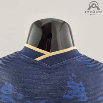 Camisa da Seleção Francesa 2022 Ed. Especial Versão Jogador Azul/Preta + Personalização Grátis -