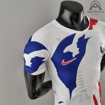 Camisa da Seleção Francesa 2022 Treino Versão Jogador + Personalização Grátis - Branca
