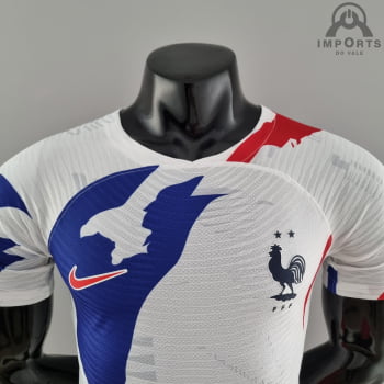 Camisa da Seleção Francesa 2022 Treino Versão Jogador + Personalização Grátis - Branca