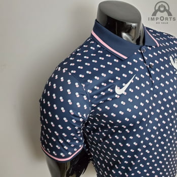 Camisa Gola Polo da Seleção Francesa 22/23 Treino - Azul