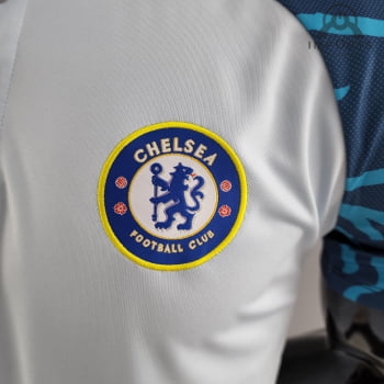 Camisa Gola Polo Chelsea 22/23 - Azul Claro