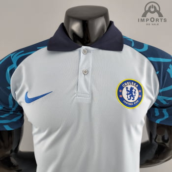 Camisa Gola Polo Chelsea 22/23 - Azul Claro