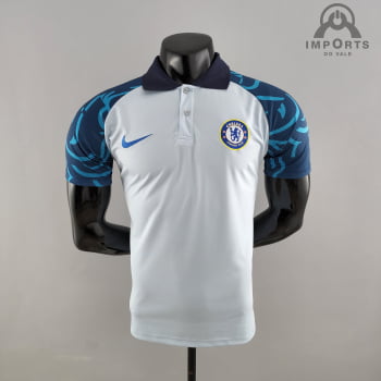 Camisa Gola Polo Chelsea 22/23 - Azul Claro