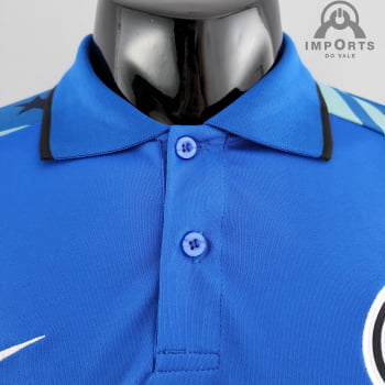 Camisa Gola Polo Inter de Milão 22/23 - Azul