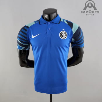 Camisa Gola Polo Inter de Milão 22/23 - Azul