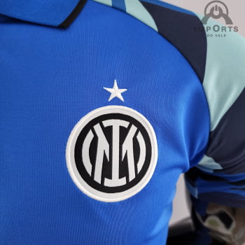 Camisa Gola Polo Inter de Milão 22/23 - Azul