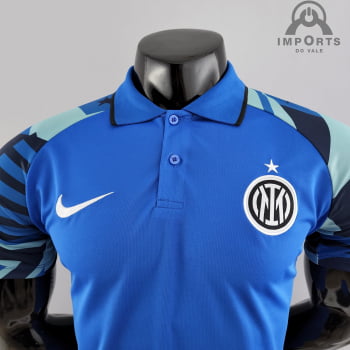 Camisa Gola Polo Inter de Milão 22/23 - Azul