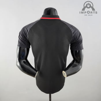 Camisa Gola Polo Liverpool 22/23 - Preta/Vermelho