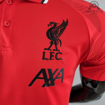 Camisa Gola Polo 22/23 Liverpool - Vermelha