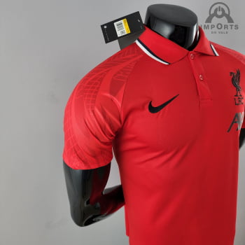 Camisa Gola Polo 22/23 Liverpool - Vermelha