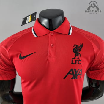 Camisa Gola Polo 22/23 Liverpool - Vermelha