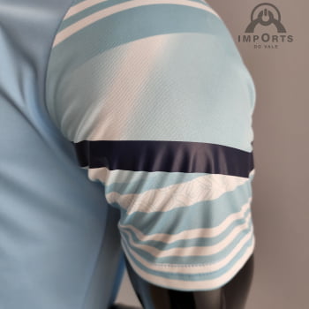 Camisa Gola Polo Manchester City 22/23 - Azul Claro