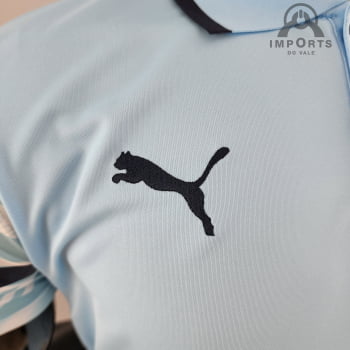 Camisa Gola Polo Manchester City 22/23 - Azul Claro