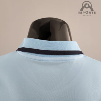 Camisa Gola Polo Manchester City 22/23 - Azul Claro