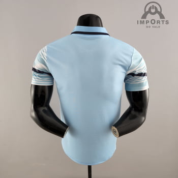 Camisa Gola Polo Manchester City 22/23 - Azul Claro