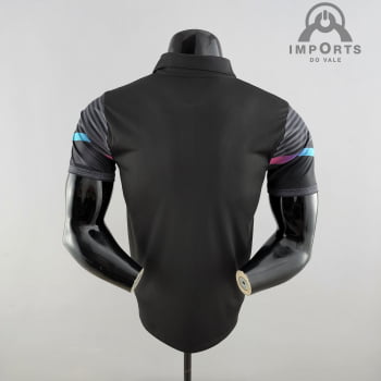 Camisa Gola Polo 22/23 Manchester City - Preta