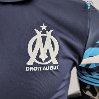 Camisa Gola Polo Olympique de Marseille 22/23 - Azul Royal