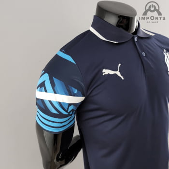 Camisa Gola Polo Olympique de Marseille 22/23 - Azul Royal
