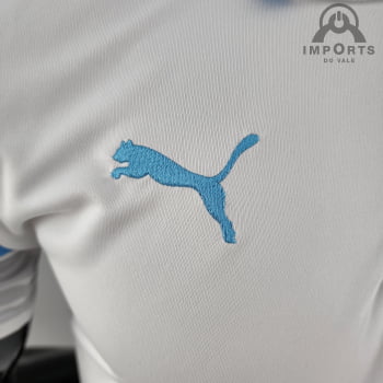 Camisa Gola Polo Olympique de Marseille 22/23 - Branca