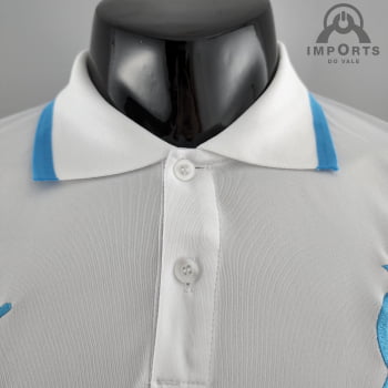Camisa Gola Polo Olympique de Marseille 22/23 - Branca