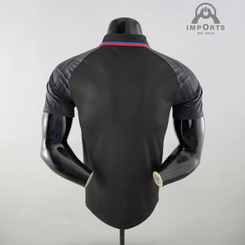 Camisa Gola Polo 22/23 Paris Saint-Germain - Preta