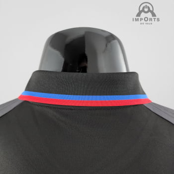 Camisa Gola Polo 22/23 Paris Saint-Germain - Preta