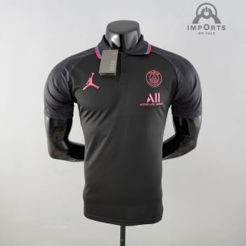 Camisa Gola Polo 22/23 Paris Saint-Germain - Preta