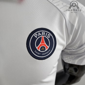 Camisa Gola Polo 22/23 Paris Saint-Germain Pré-jogo - Branca