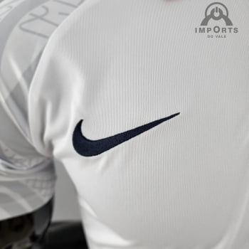 Camisa Gola Polo 22/23 Paris Saint-Germain Pré-jogo - Branca