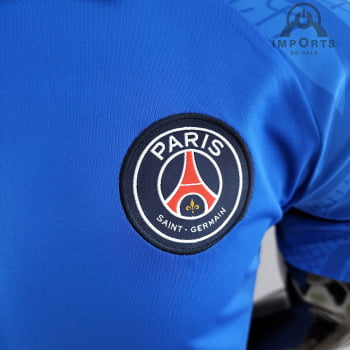 Camisa Gola Polo 22/23 Paris Saint-Germain (PSG) - Azul