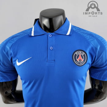 Camisa Gola Polo 22/23 Paris Saint-Germain (PSG) - Azul