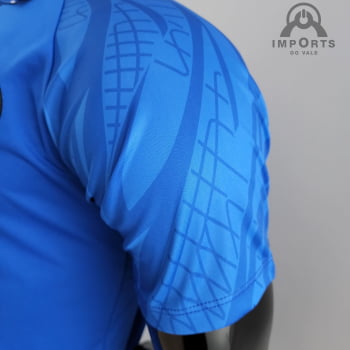Camisa Gola Polo 22/23 Paris Saint-Germain (PSG) - Azul