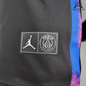 Camisa Gola Polo 22/23 Paris Saint-Germain Ed. Jordan - Preta Holográfica