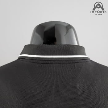 Camisa Gola Polo 22/23 Paris Saint-Germain Ed. Jordan - Preta Holográfica