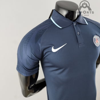 Camisa Gola Polo Paris Saint-Germain 22/23 - Azul Royal