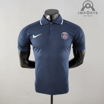 Camisa Gola Polo Paris Saint-Germain 22/23 - Azul Royal