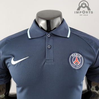 Camisa Gola Polo Paris Saint-Germain 22/23 - Azul Royal