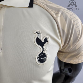 Camisa Gola Polo Tottenham 22/23 - Bege