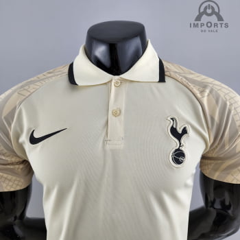 Camisa Gola Polo Tottenham 22/23 - Bege