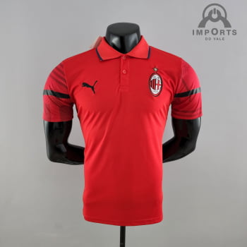 Camisa Gola Polo Milan 22/23 - Vermelha