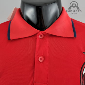 Camisa Gola Polo Milan 22/23 - Vermelha