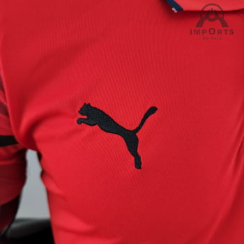Camisa Gola Polo Milan 22/23 - Vermelha