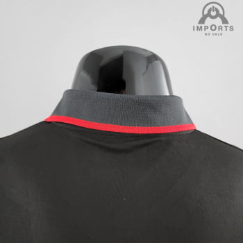 Camisa Gola Polo Milan 22/23 - Preta