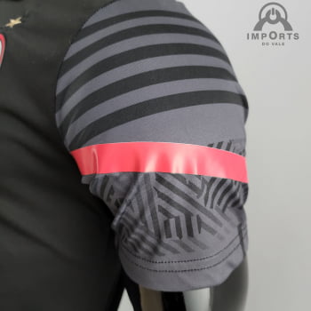 Camisa Gola Polo Milan 22/23 - Preta