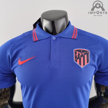 Camisa Atlético de Madrid 21/22 Gola Polo Azul