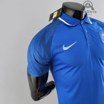 Camisa Gola Polo Atlético de Madrid 22/23 - Azul