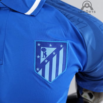 Camisa Gola Polo Atlético de Madrid 22/23 - Azul