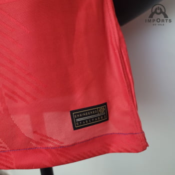 Camisa Barcelona 23/24 Versão Jogador Gola Polo  - Azul/vermelho