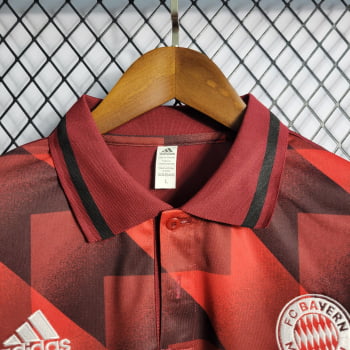Camisa Gola Polo Bayern de Munique 22/23 Treino - Xadrez
