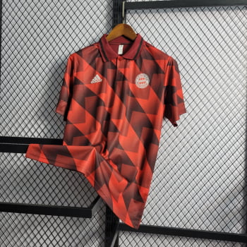 Camisa Gola Polo Bayern de Munique 22/23 Treino - Xadrez